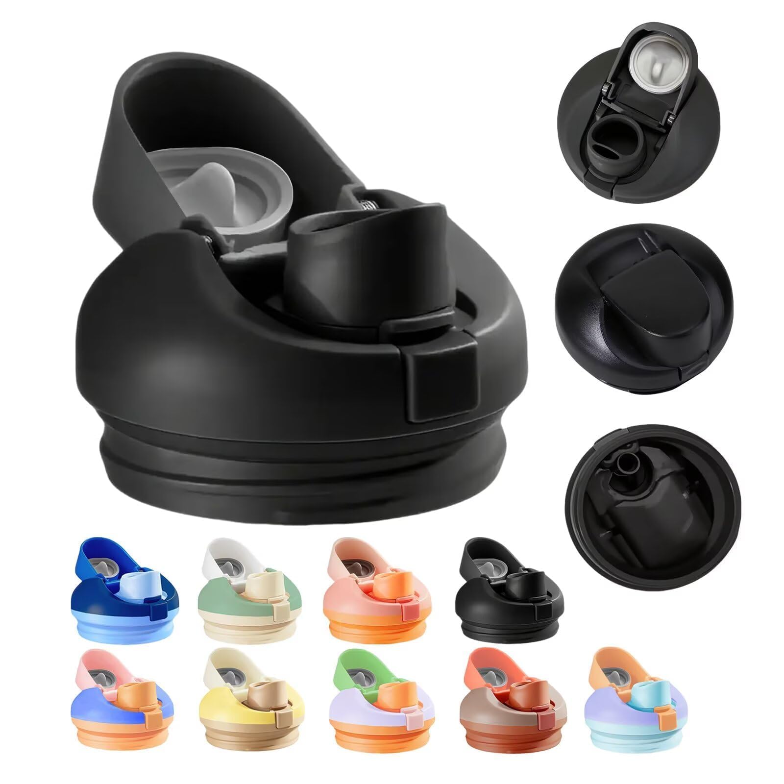 Replacement Lid for Owala Freesip Sway Tumbler, One Button Water Bottle Top Replacement Cap Compatible with Owala Freesip Sway Stainless Steel Cup 40oz, BPA-Free (Greenpurple) — view 5