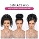 Ebarly Hidden Strap Water Wave 360 Glueless Wigs Human Hair Pre Plucked Pre Bleached Human Hair Wig With Drawstring 220 Density Wet and Wavy HD Full Lace Front Wigs Human Hair 26 inch Product Image 4