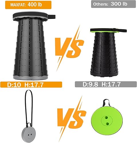 Miniatura 4 de Taburete plegable mejorado para adultos, silla portátil con cojín, taburete telescópico plegable ligero antideslizante y más resistente, asiento