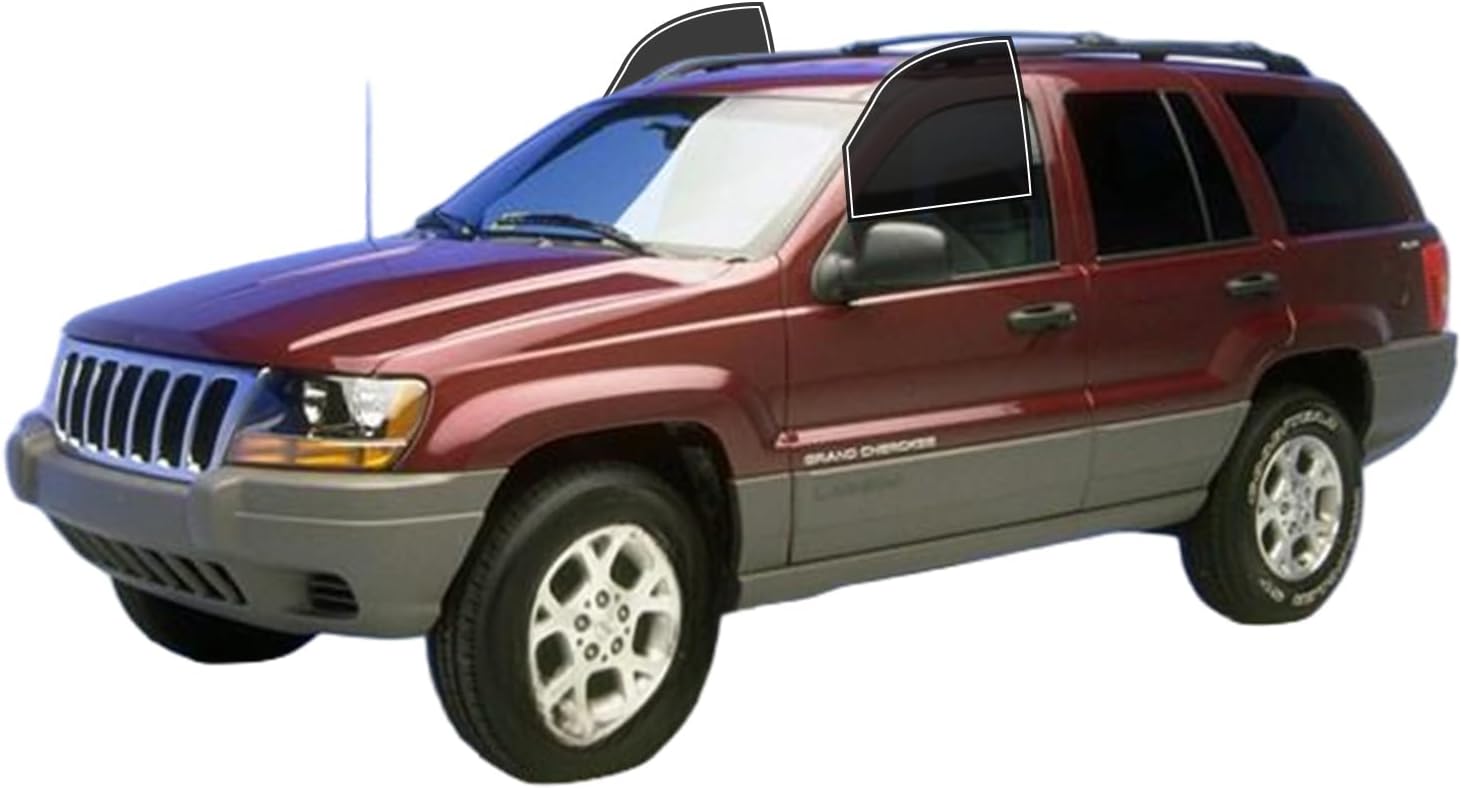 Precut Window Tint Film for Jeep Cherokee 4door 1997-2001 All Side+Rear Windshield 10% VLT 2Ply Anti-Shatter, UV Block, Privacy Protection, Easy Install, No Trimming Needed,Heat & Glare Reduction