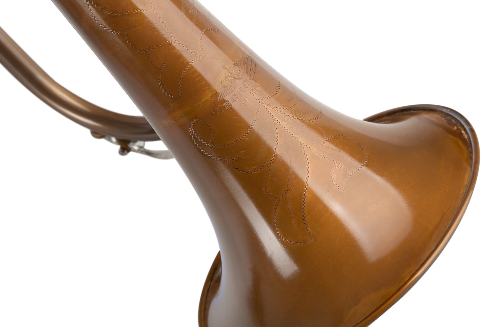 FH-60GV Bugle - en bronze phosphoreux - Accord : Bb - Pavillon Ø : 152 mm - avec étui léger - traité à l'acide et verni transparent