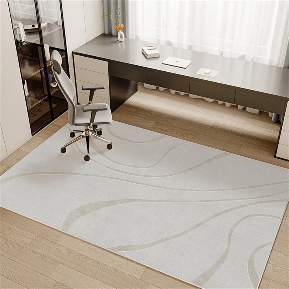 Alfombrilla para silla de oficina para alfombras y madera dura, protector de silicona antideslizante para sillas de juegos y oficina, revestimiento de suelo multiusos (diseño de río, 80 x 120 cm)