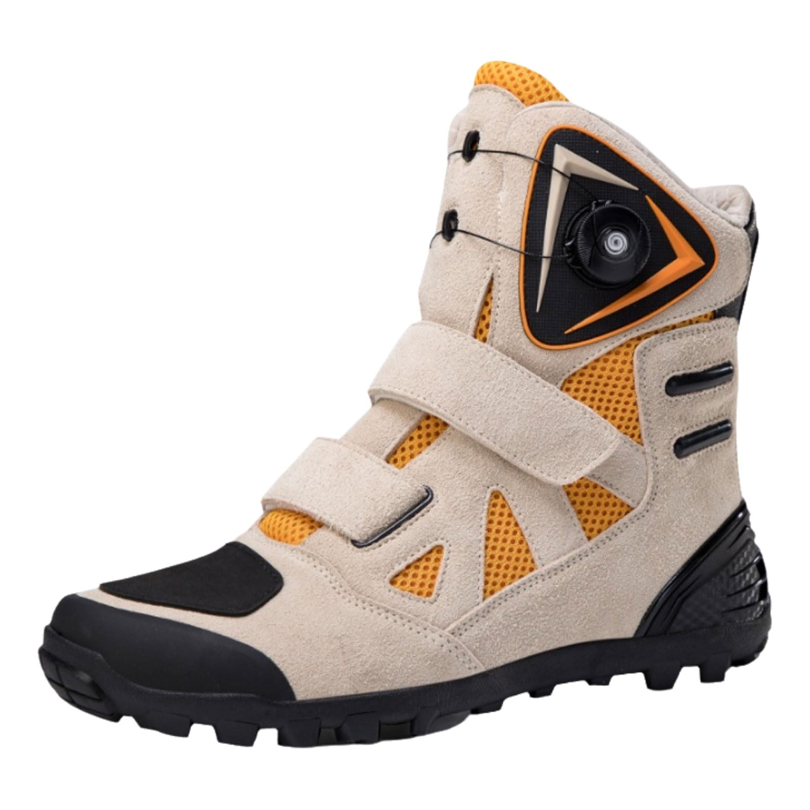 Scarpe da Moto da Strada Antiscivolo,Stivali da Moto Uomo Impermeabile,Protettivi da Moto ScarpeIin,Antiscivolo Suola in TPU,per Moto,Fuoristrada,Pendolarismo,Design con Fibbia Rotante