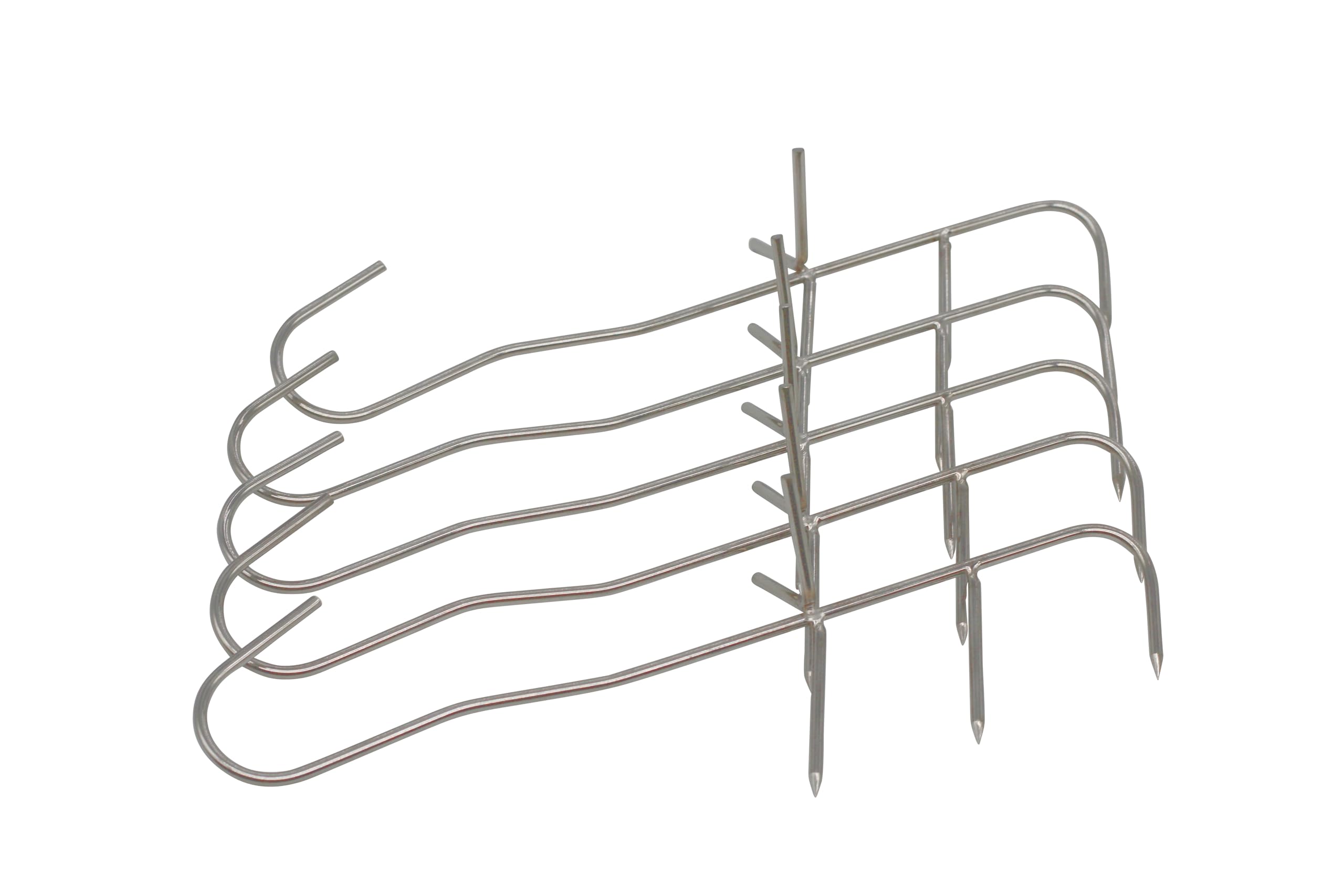 A&N 10 Stück Räucherhaken Fleischhaken Fischhaken Räucherei Grill 3-fach 20cm - Image 2