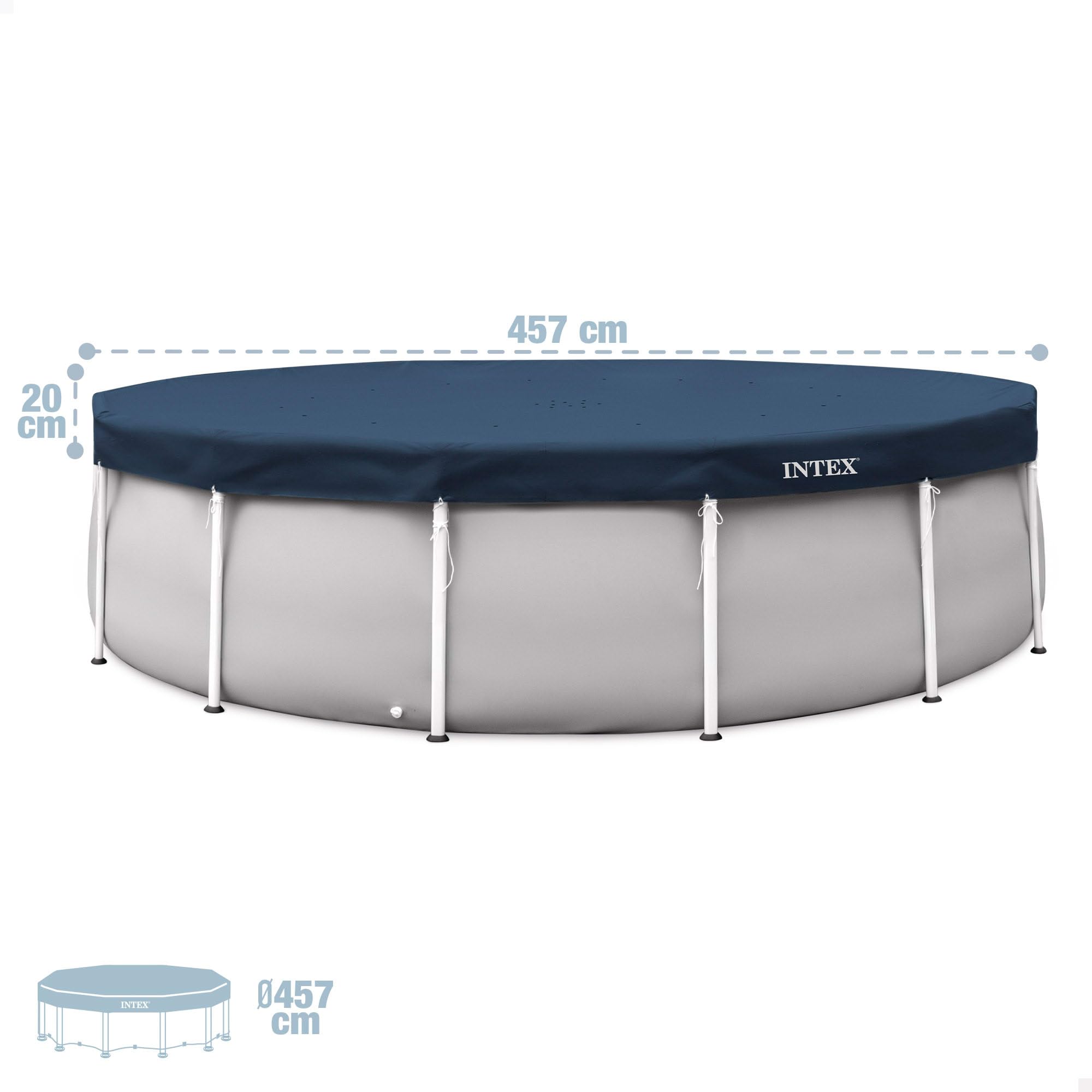 Intex 28083 - Copertura Invernale per Piscine Fuori Terra Rotonde, ⌀ 457 cm