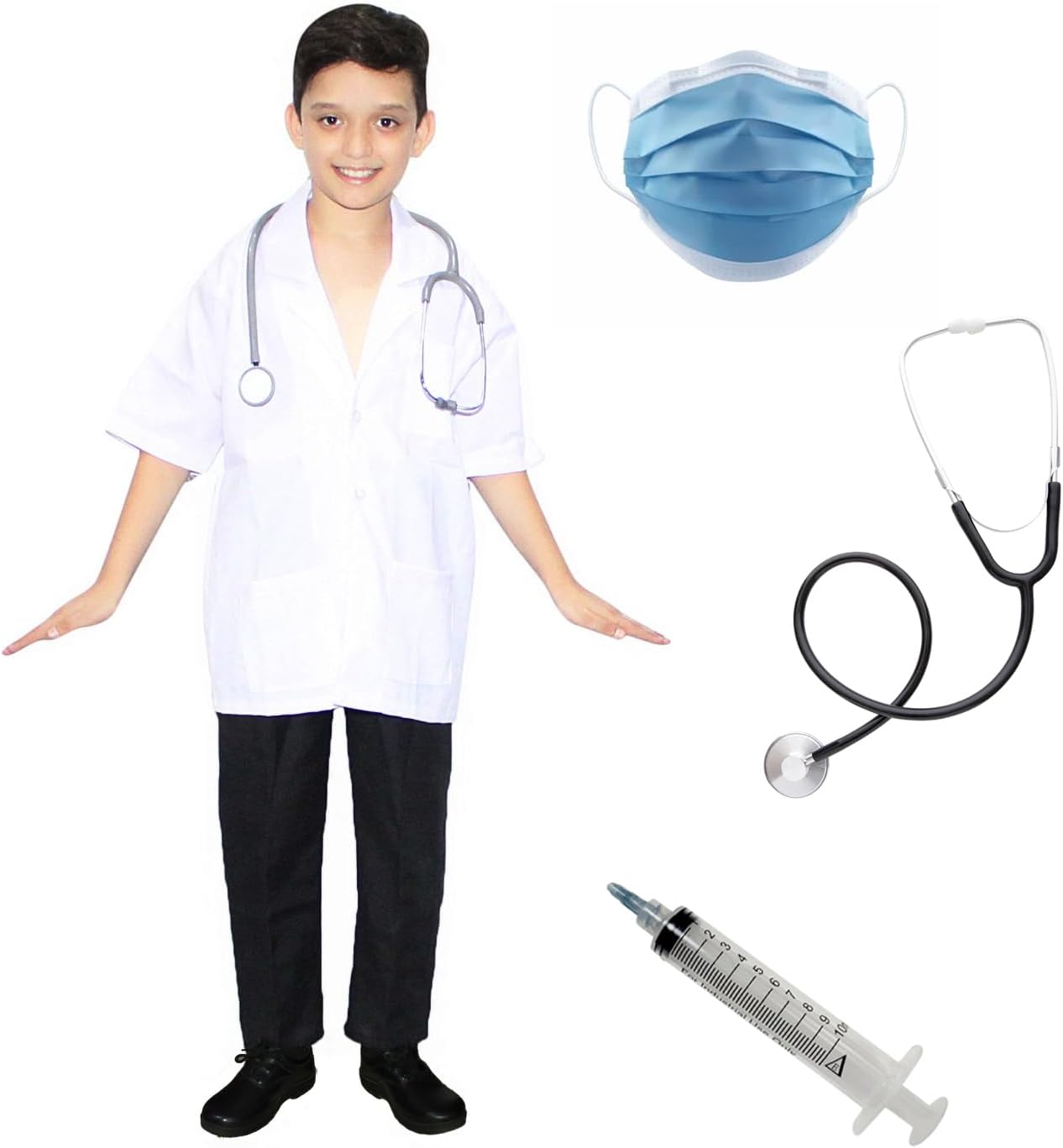 Kaku Fancy Dresses Our Helper Costume for Boys & Girls | Social Helper Doctor, Nurse, Fireman, Postman, Teacher, Farmer Dress For Kids