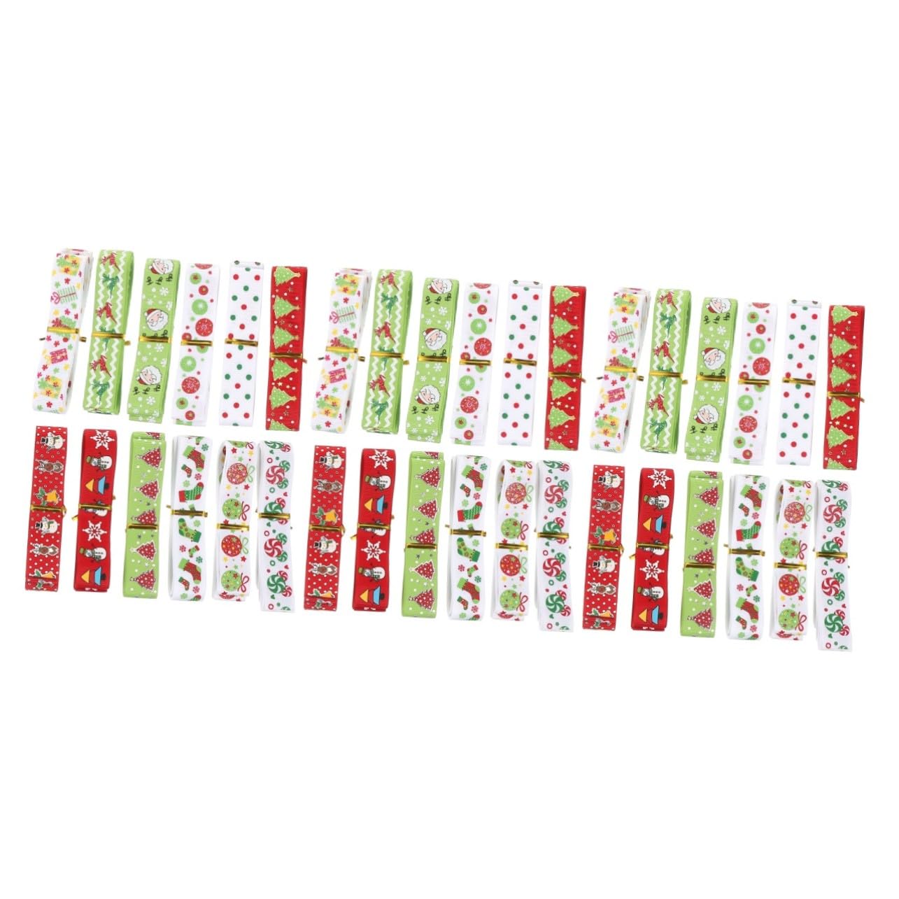 Angoily 36 Stck. Teiliges Geschenkband Weihnachtsband mit Goldprägung Bedruckte Schleifenbänder für Geschenkverpackung Hochzeit Party und Weihnachtsdekoration