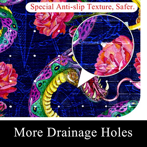 Tapis de bain bébé serpent rose Bennigiry pour des bains joyeux - 3
