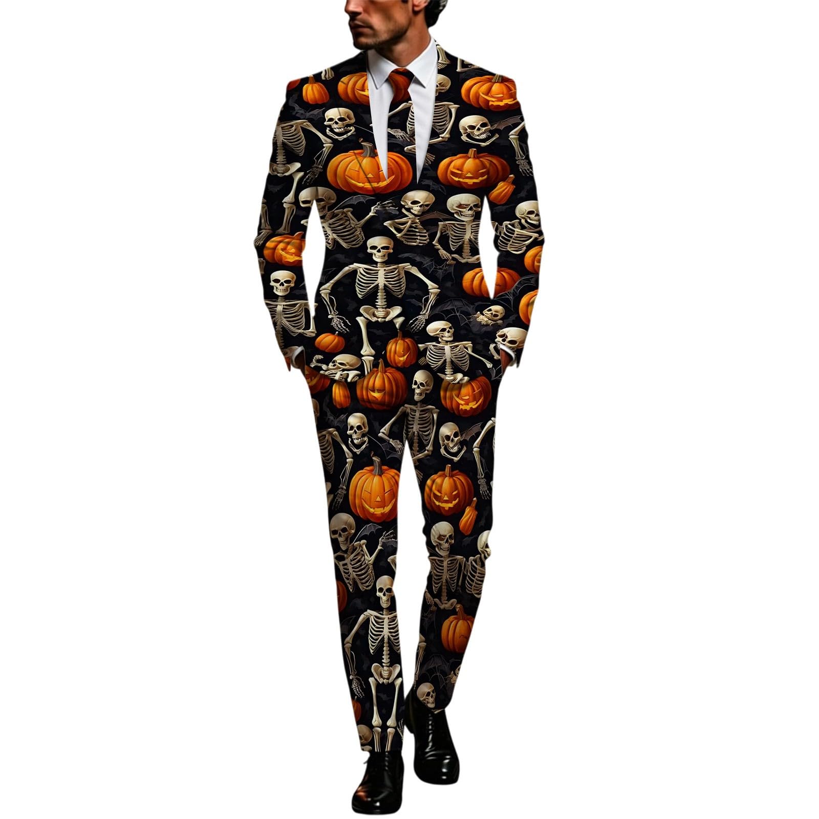 Completo da Uomo Tre Pezzi Stampato per, Ideale per Feste in Maschera ed e | Abito Sposo Uomo 2026 Tuta Sconti Tre Mamma Garzata 58 Relaxed Aperti Collo Stravagante Revers Unico Moderne Lucido