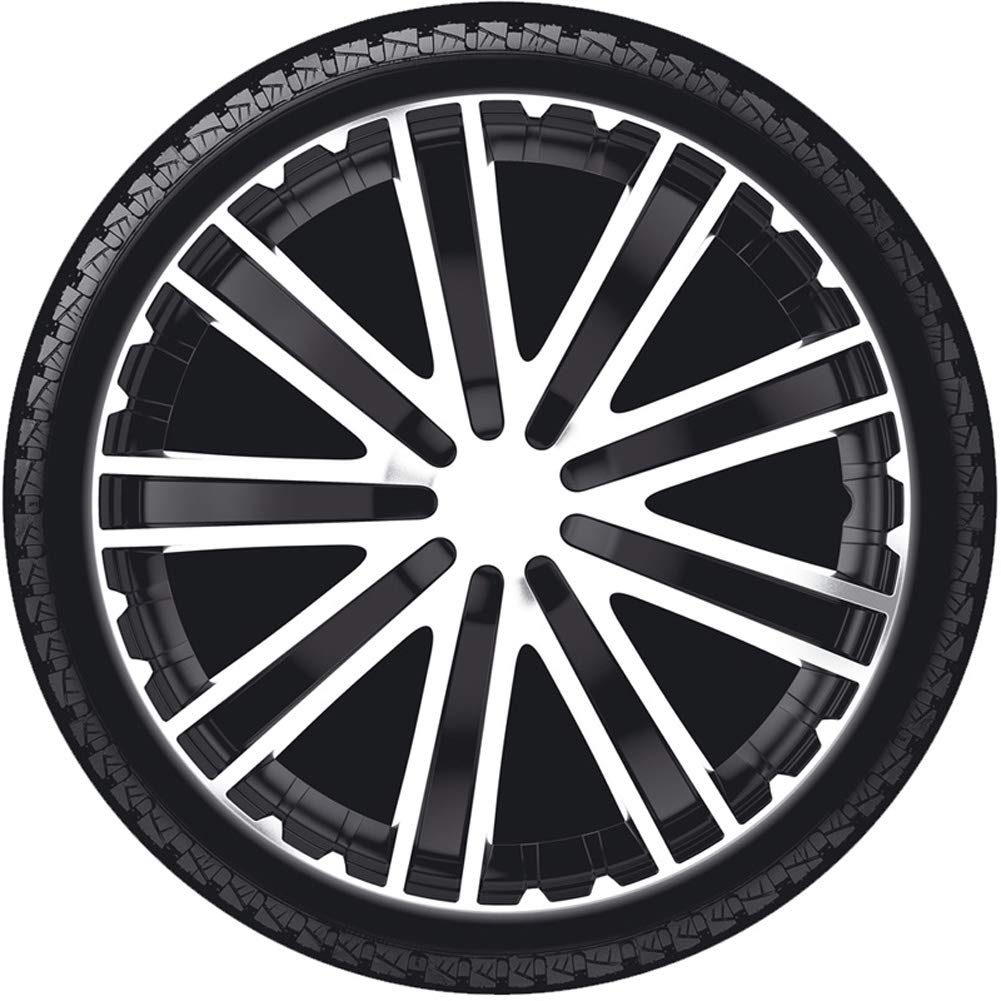 AutoStyle TORO 16 Set Copricerchio Toro 16 Nero/Silver, 4 pezzi