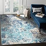 Persian Rugs 6490 Blue 8 x 11 Abstract Modern Area Rug