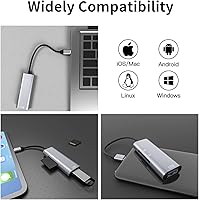 Vista 3 de Lector de tarjetas SD, USB C a SD, lector de tarjetas de memoria micro SD, adaptador de lector de tarjetas tipo C a SD para cámara MacBook, Android