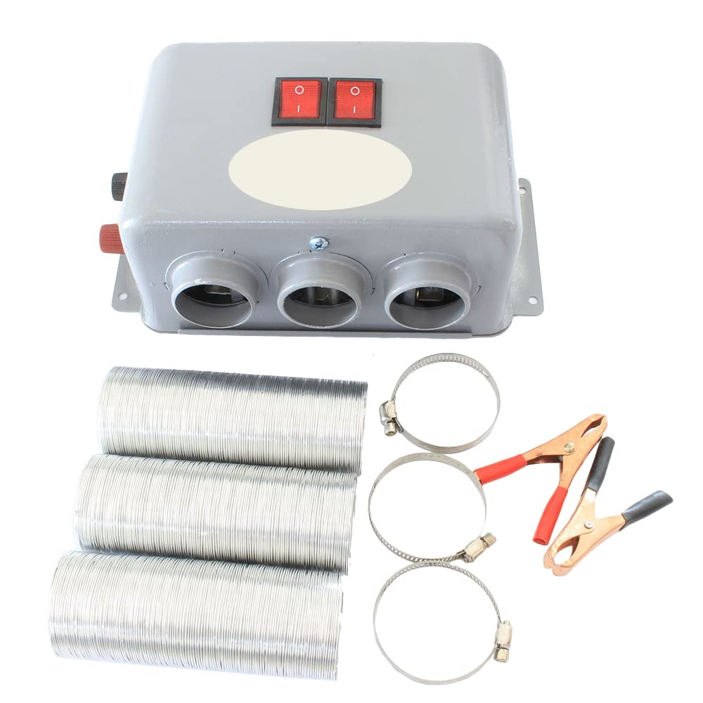 24V 400-600W Calefacción de automóvil Calentador de invierno Calefacción de automóvil Compacto 3 salidas de aire, 2 interruptores de encendido/apagado