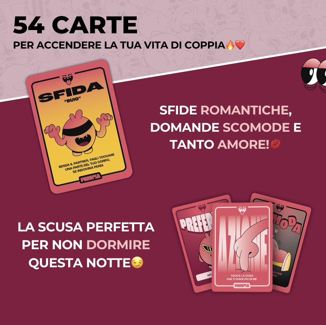 PRISMA - Giochi da Tavolo di Coppia Giochi di Carte - Idee Regalo per Lei e Lui, per Natale, Amica, Fidanzati, Amiche, San Valentino - Regali Simpatici e Divertenti
