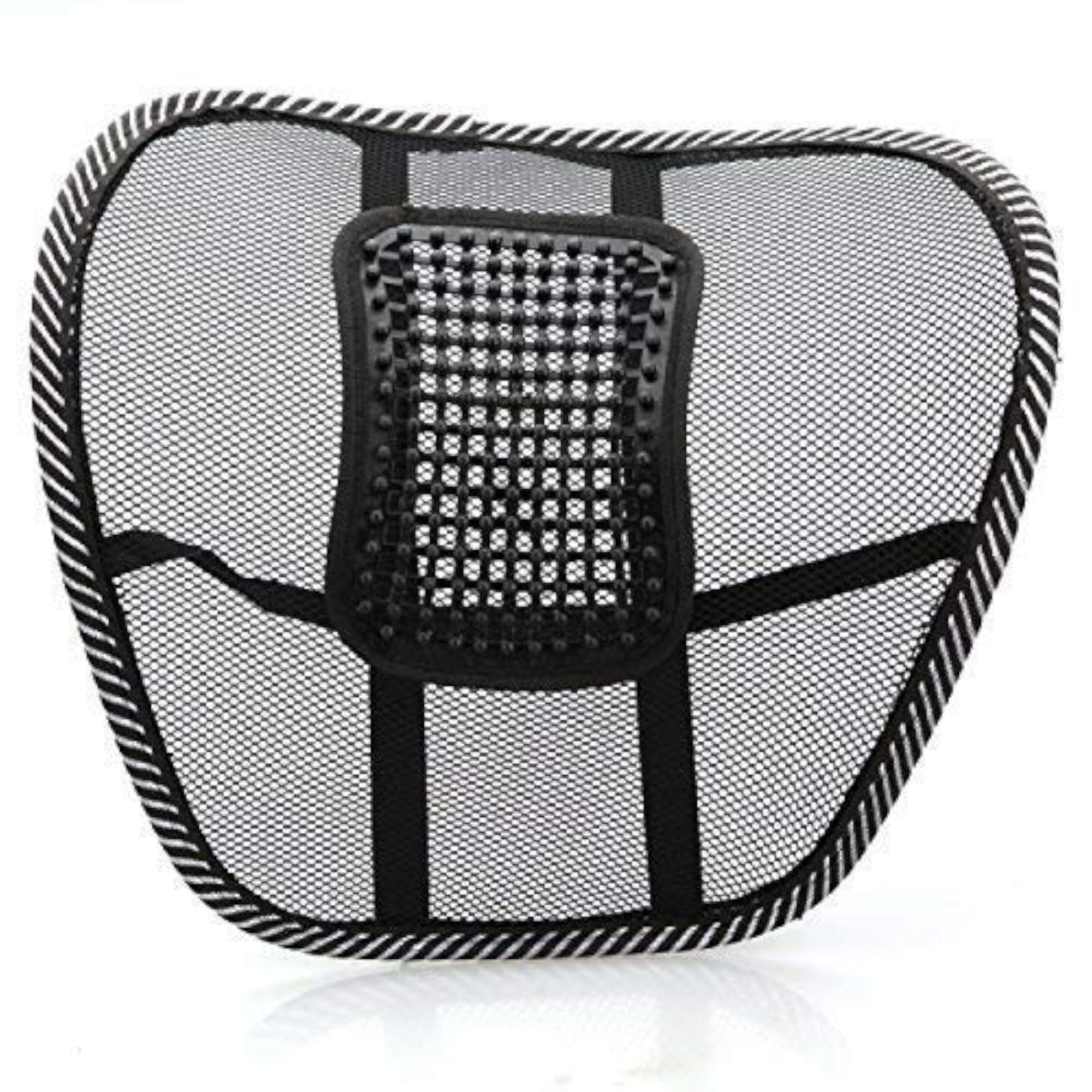 Mesh Ventilation Nylon Back Rest with Lumbar Support Cushion Pad