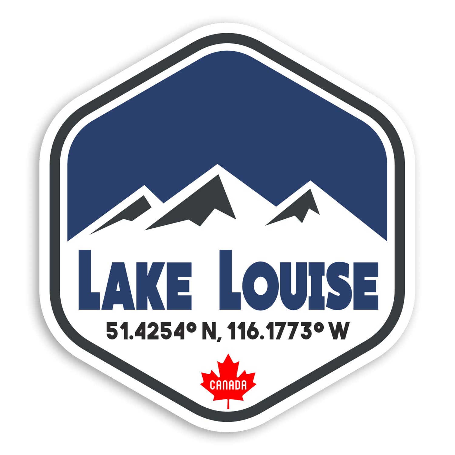 Destination Vinyl Ltd Multi 2 X 10Cm Lake Louise Canada Vinyl Stickers Ski Snowboard Luggage Sticker #31224 (10Cm Tall)