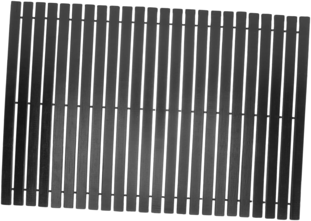 Bamboo Non-Slip Bath Mat Waterproof Shower Floor Mat Bamboo Wood Quick-Drying Suitable for Bathroom and Bathtub Use