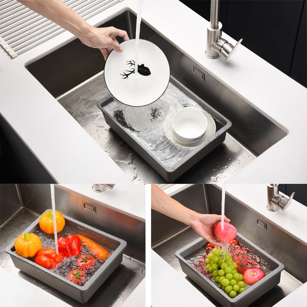 2-in-1 Kitchen Sink Dish Basin Set - Filter & Drain -2