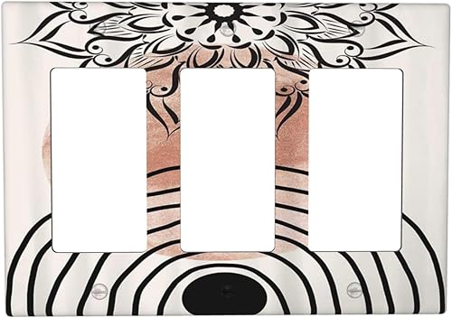 Miniatura 66 de Farmhouse Coffee Primitive Coffee Bean Kitchen 3 Gang Triple Interruptor de Luz de Palanca Cubierta de Placa de Pared Placa Frontal Eléctrica