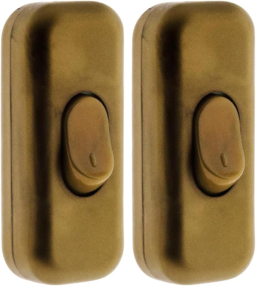 Zenitech Interrupteur 2A unipolaire - Or (Lot de 2)
