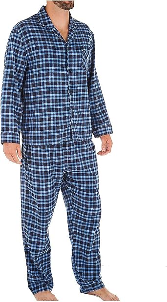 Woven Flannel Plaid Pajama Set 