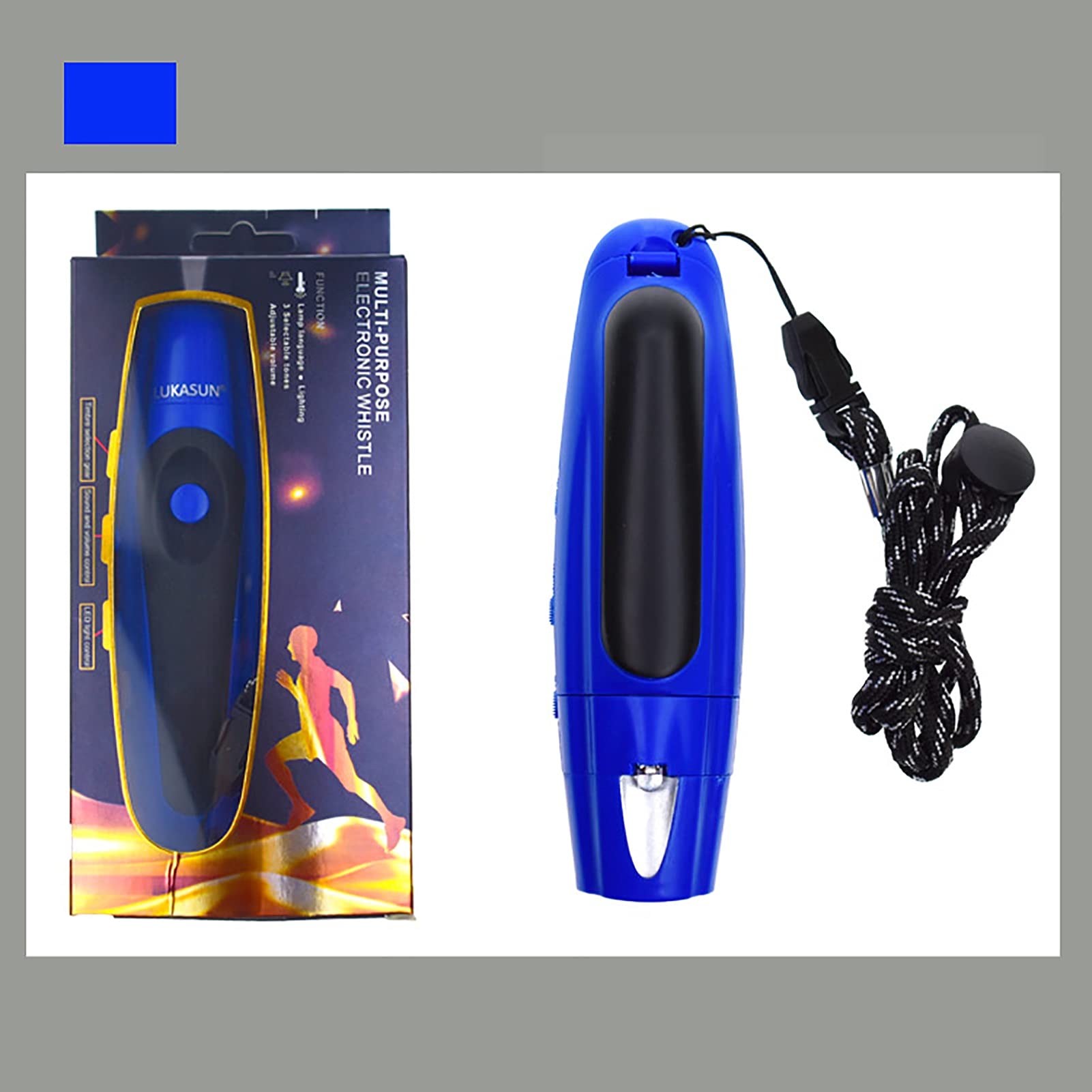 Fischietto di emergenza, fischietto di sicurezza di sopravvivenza, fischietto elettronico arancione da 125 dB, ricaricabile tramite USB, con illuminazione fischietto per arbitro, fischietto di