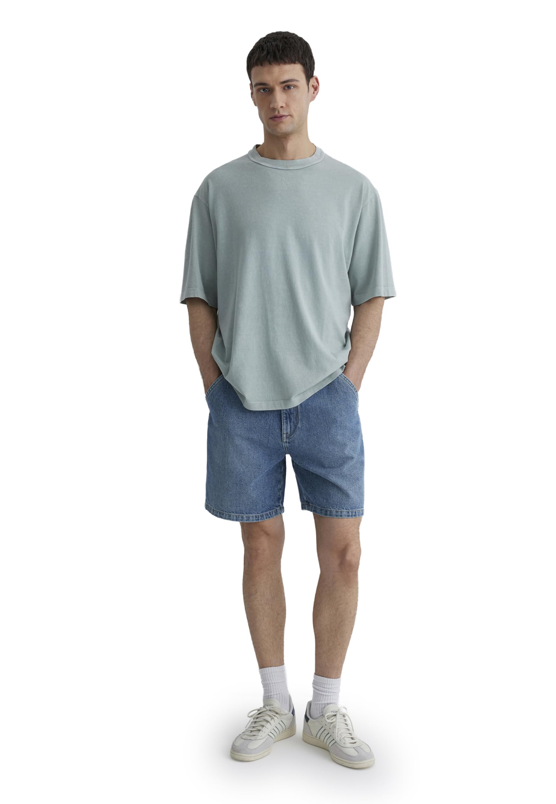 Mavi Men's Short Sleeve Tee T-Shirt, Puritian Grey, L