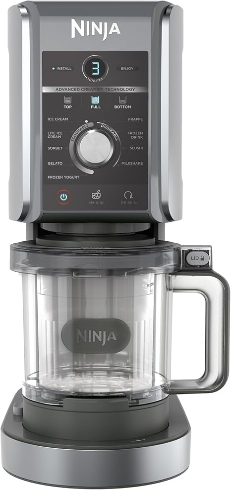 Ninja® CREAMi® Deluxe 11 in 1 Ice Cream and Frozen Maker NC501EU Silver
