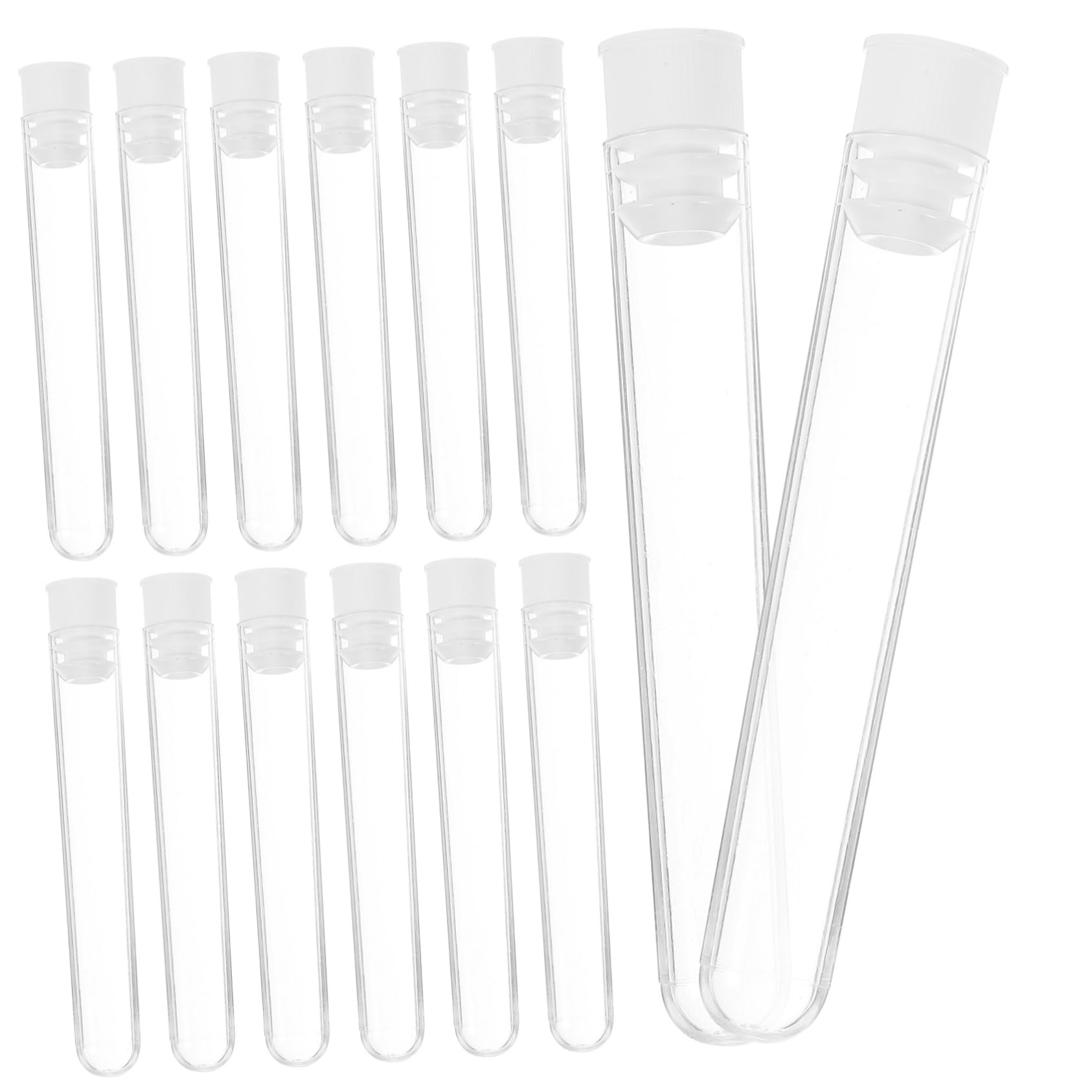 MAGICLULU 5 Set Provette Trasparenti Con Confezione Per Esperimenti Scientifici E Feste Compleanno Per Sicure E Pratiche Per Caramelle E Perline 50 Pezzi*5