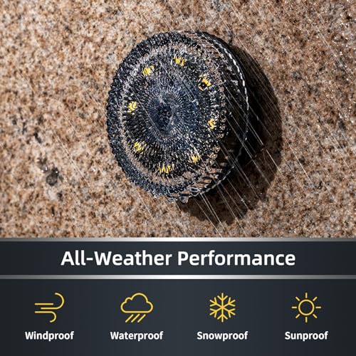 OPOIRA Glass Solar Deck Lights with Crystal Style, Modular-Design Waterproof Outdoor Fence Lights for Stairs Step Yard Patio Garden Wall Pathway, Decorative Patio Table Lighting, Warm White (4 Pack) by OPOIRA - Image 5