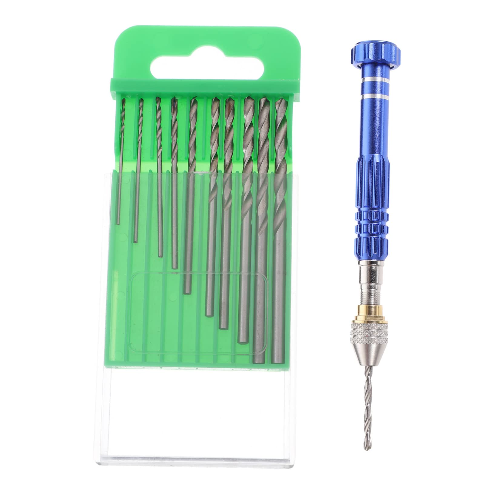 Levemolo Small Hand Drill Set for Jewelry Making 11pc Drilling Tool Kit Pin Vise for DIY Craft