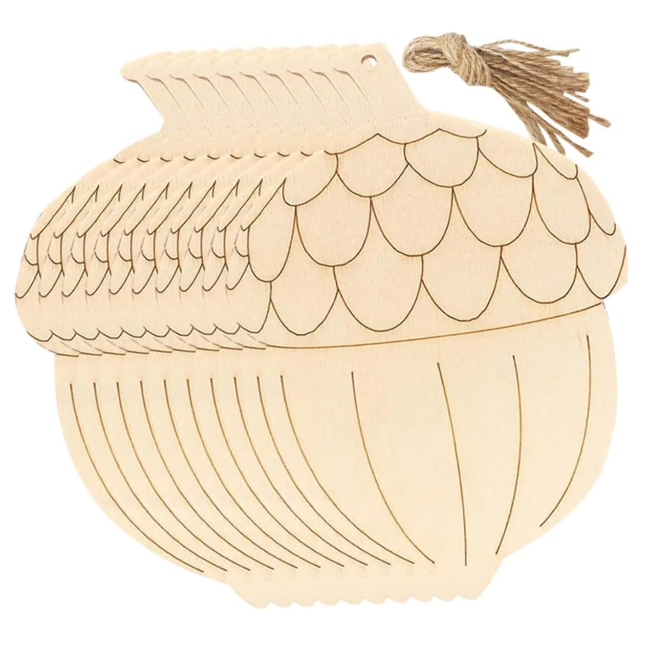 MAGICLULU 5 Sätze Holz Tannenzapfen Party Weihnachtsdekoration Anhänger 20 Stück Weihnachtsbäume Ornamente Weihnachten DIY Mini Weihnachtsbaum Ornamente Weihnachtsboxen 20 Stück * 5