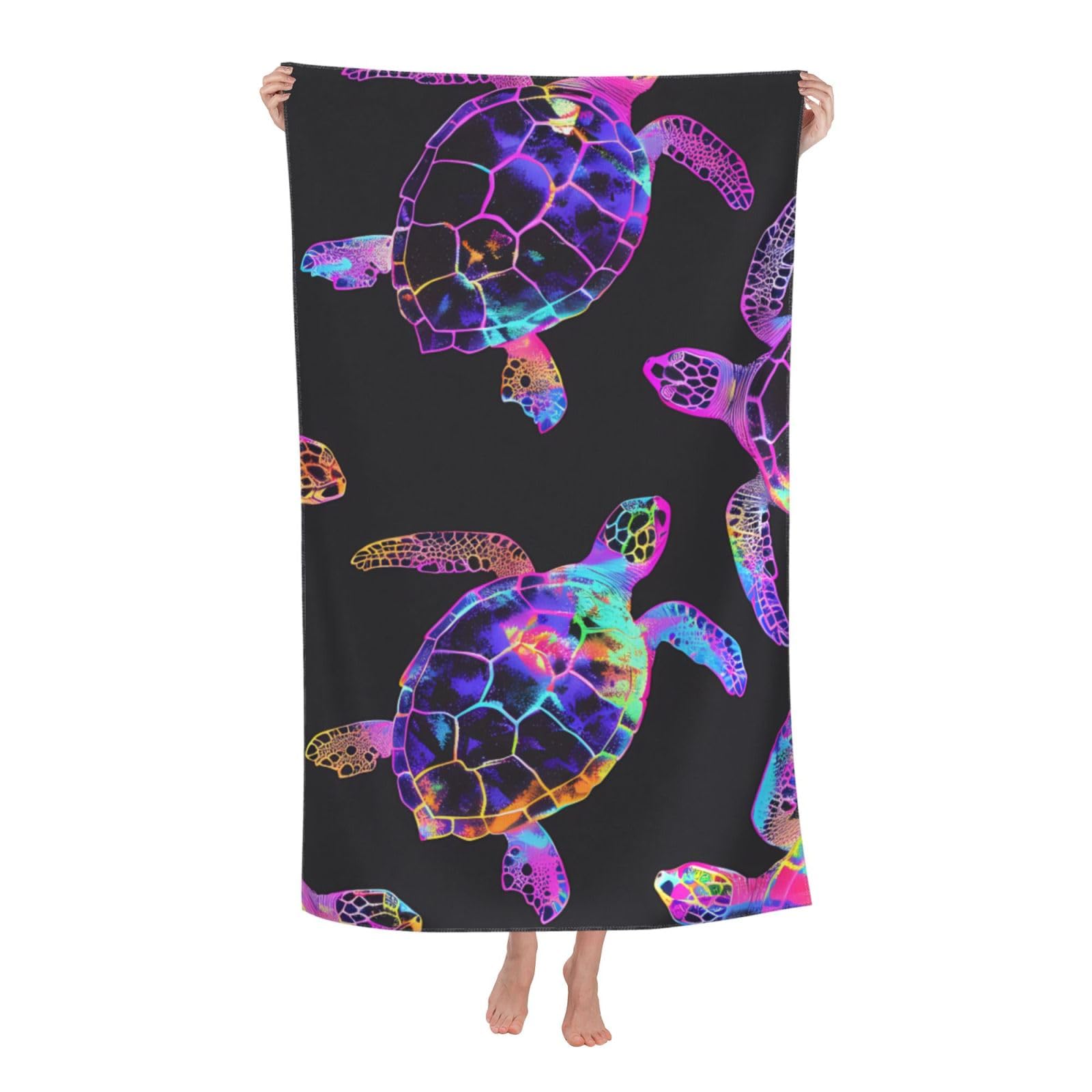 LSRCPD Beach Towel Sea Turtl Color Microfiber Beach Towels Blanket Oversized Tropical Big Extra Large XL Pool Towels Quick Dry Sandproof for Women Girls Kids