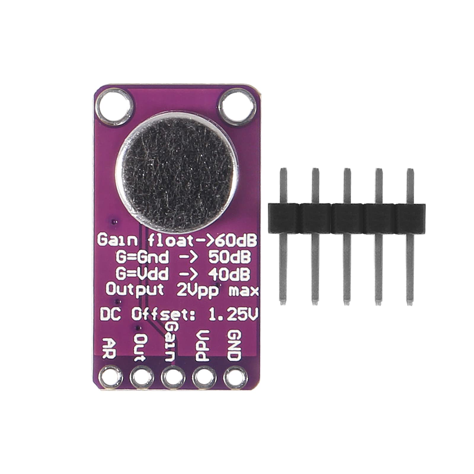 6pcs MAX9814 Mikrofon AGC Verstärkerplatine Elektretmodul Auto Gain Control für programmierbares Attack und Release Ratio Low THD