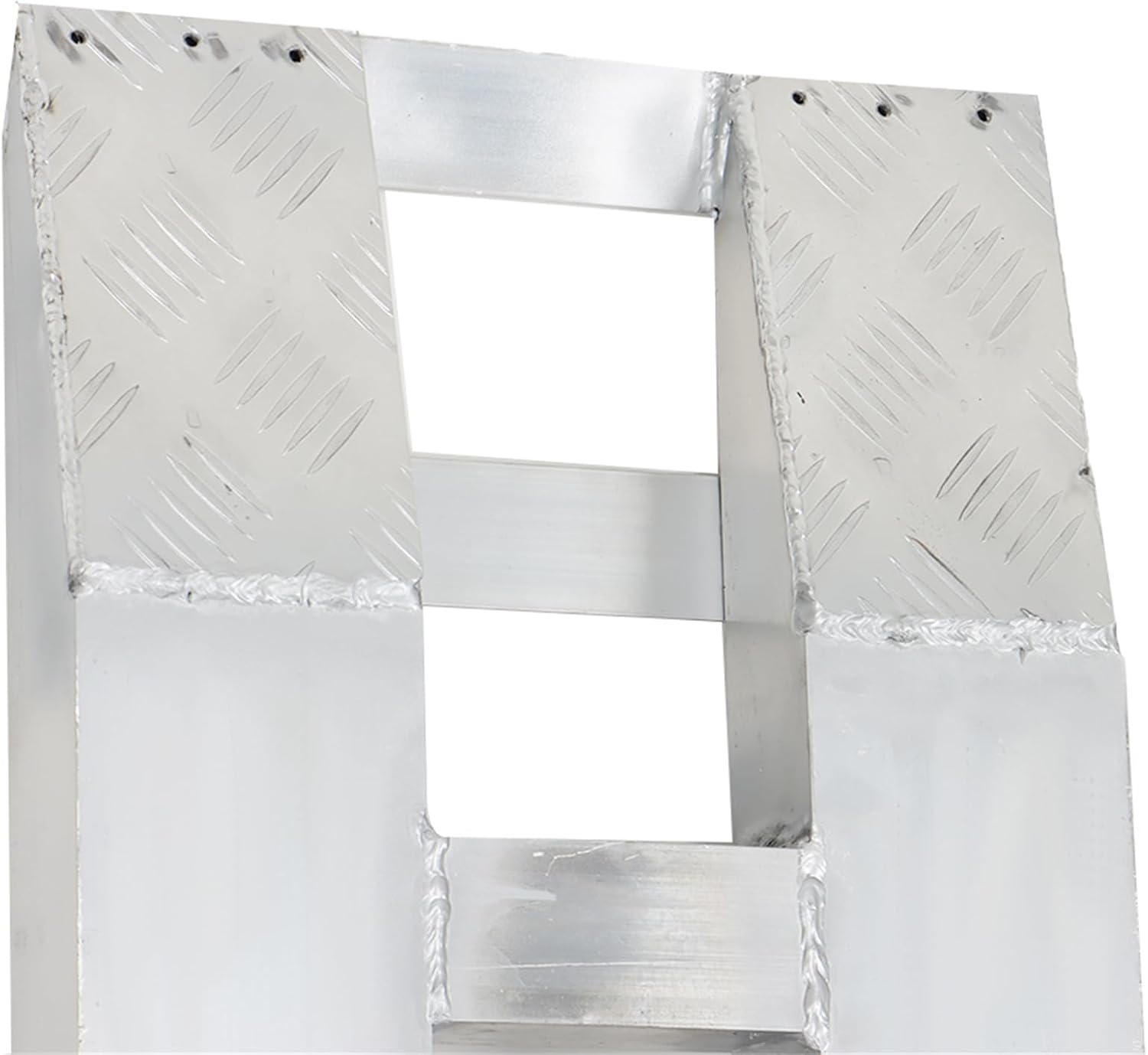 waltyotur 72 x 15 inch Trailer Ramps Aluminum Ramps 6500LBS 1 Pair 2 Ramps Hook End Knife Foot Ramps