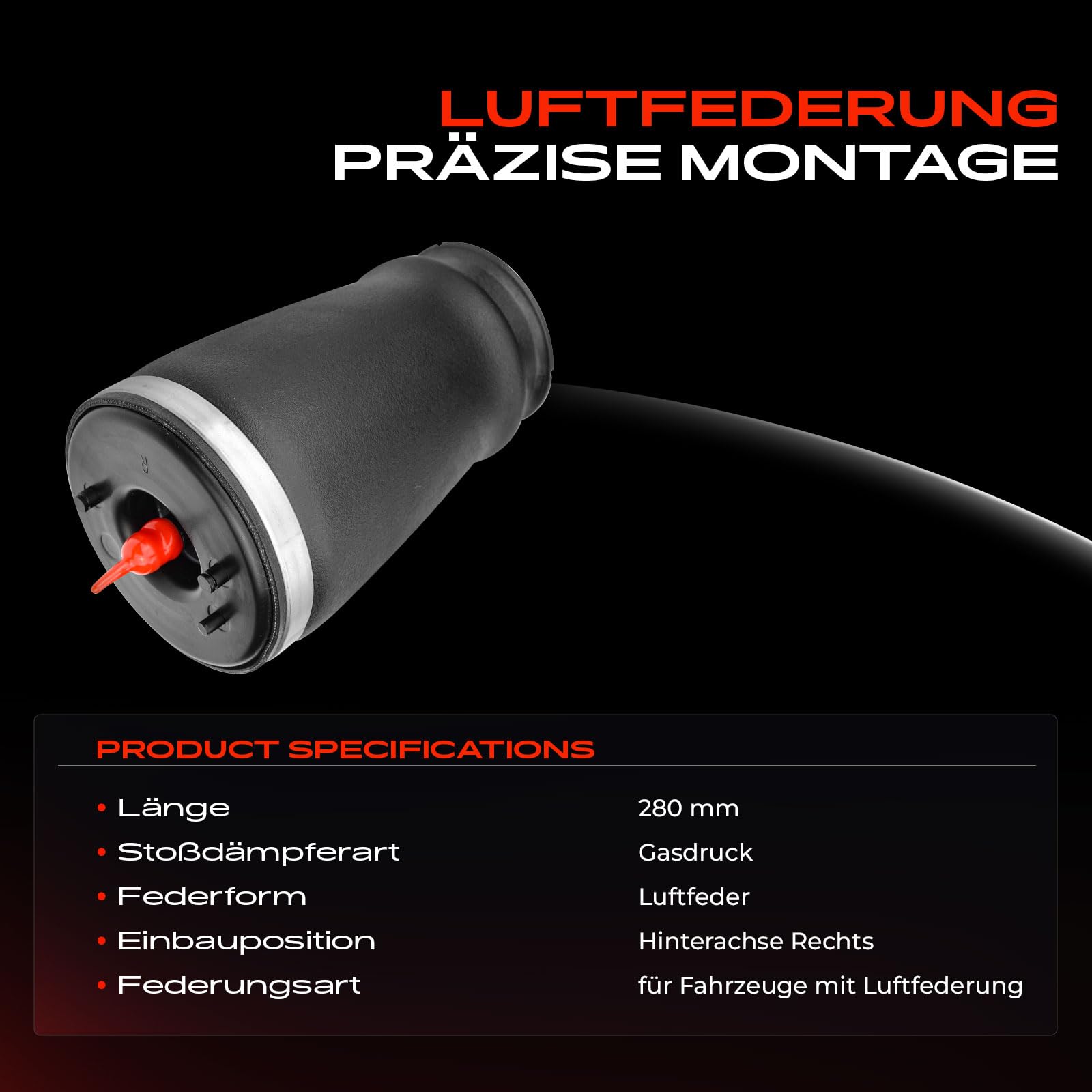 Frankberg Luftfederung Luftfeder Hinten Rechts Kompatibel mit 5er E39 520 523 525 528 530 540 1995-2003 5er Touring E39 520 523 525 528 530 540 1997-2004 Replace# 37121094614