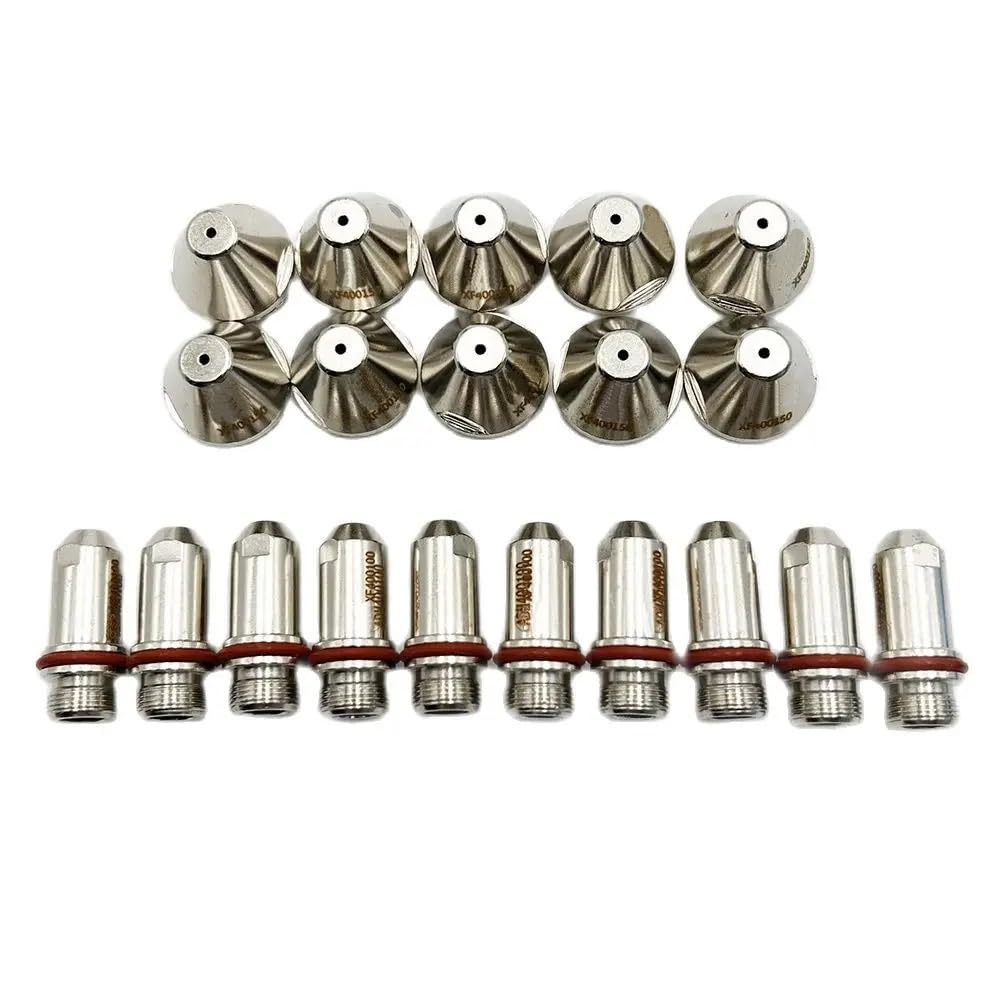 FY-XF400H XF-400 FY-XF400 FY400 A400 10 piezas 400100 electrodos y 10 piezas boquillas compatibles con consumibles de antorcha de corte de plasma(1.9mm)