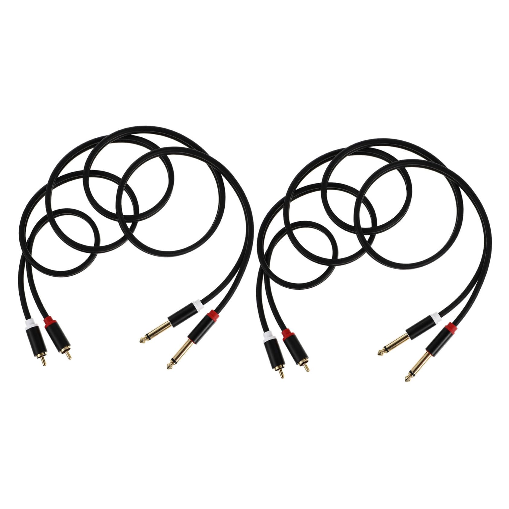 Cables de audio doble conductor negro para mesas de mezcla analógicas 8
