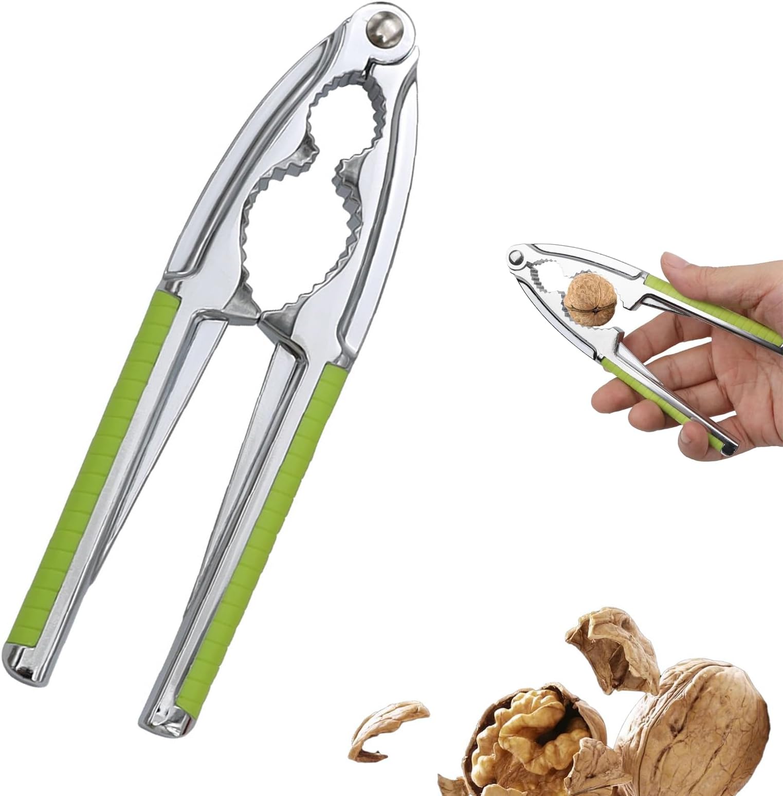Premium Heavy Duty Nut Cracker with Non-Slip Handle - for All Nuts and Seafood - Essential Kitchen Tool for Effortless Shell Cracking