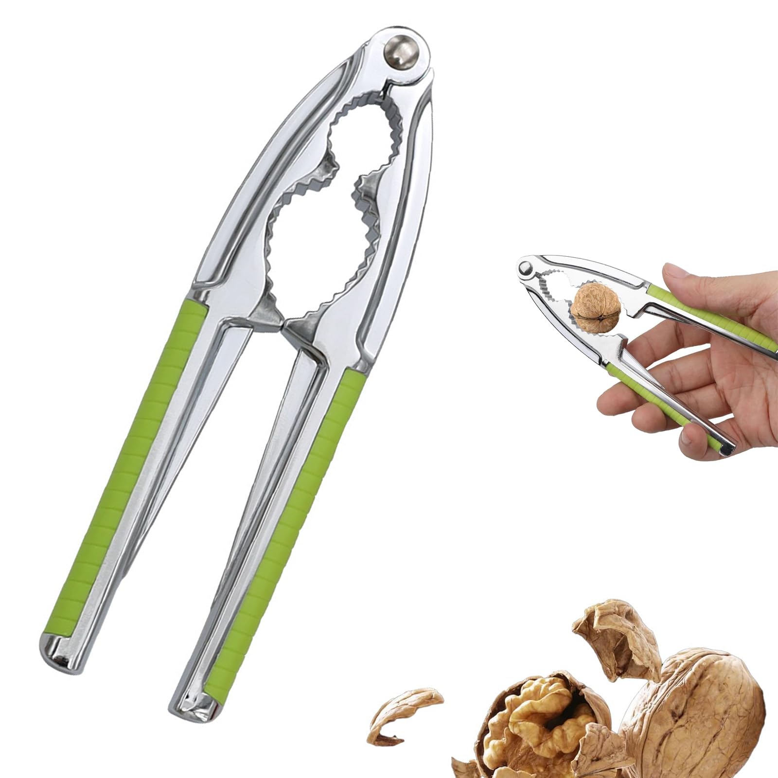 Duomama Premium Heavy Duty Nut Cracker with Non-Slip Handle - for All Nuts and Seafood - Essential Kitchen Tool for Effortless Shell Cracking