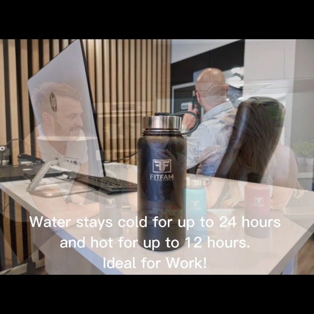 FITFAM FITNESS FAMILY Vacuum Insulated Stainless Steel Water