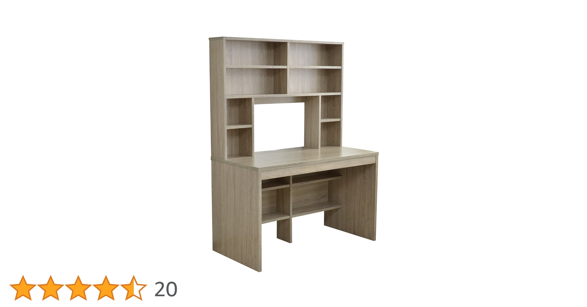 【匿名配送】木製デスク 学習机 Amazon | パソコンデスク 本棚 収納 学習机 上置書棚 シンプル