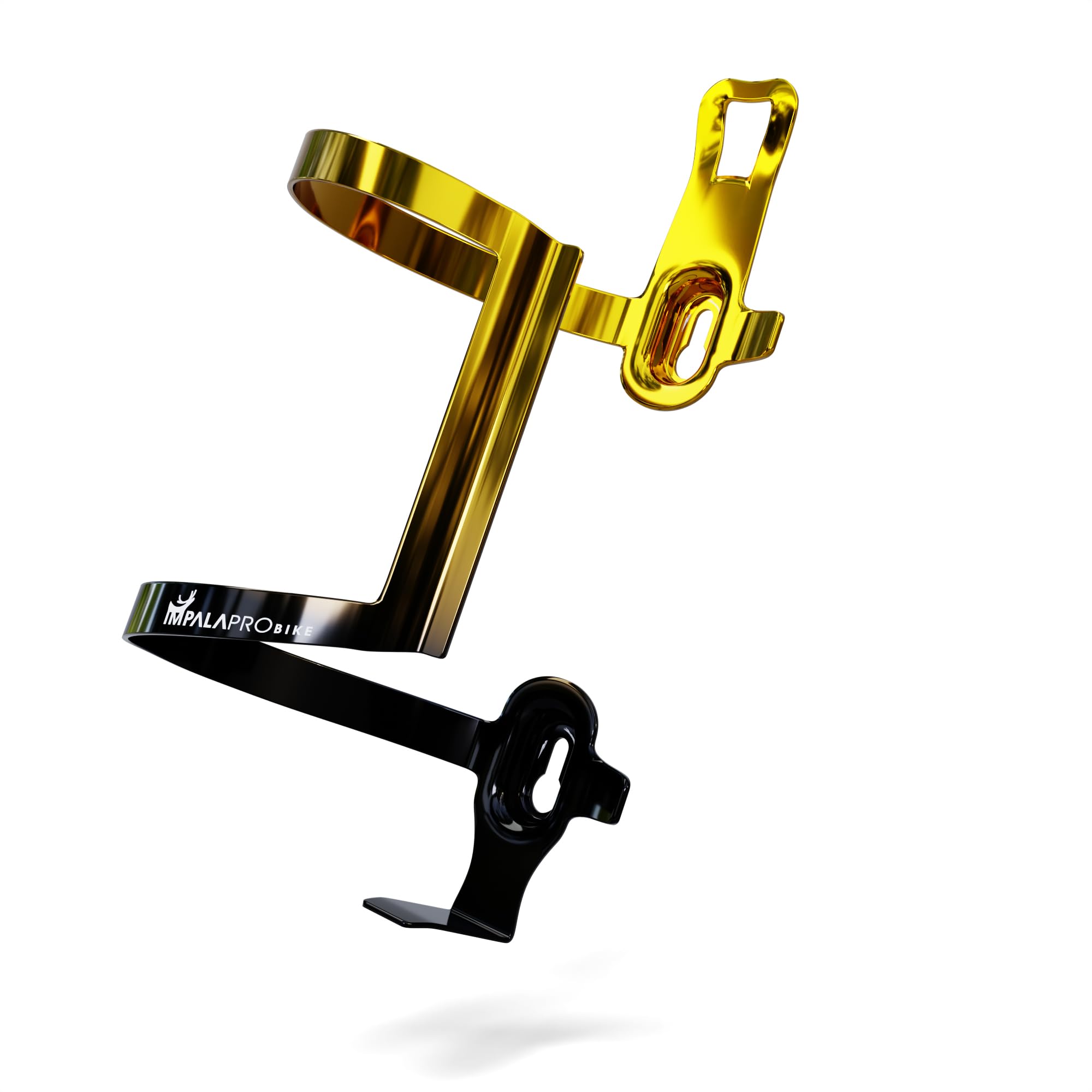 IMPALAPRO Aluminum Side Entry Bottle Cage Lightweight 34g – Secure Grip Anti-Scratch Design – Bike Water Bottle Holder Side Load with Electroplated Gradient Finish – Universal fit 72-76mm (yellow 1pc)