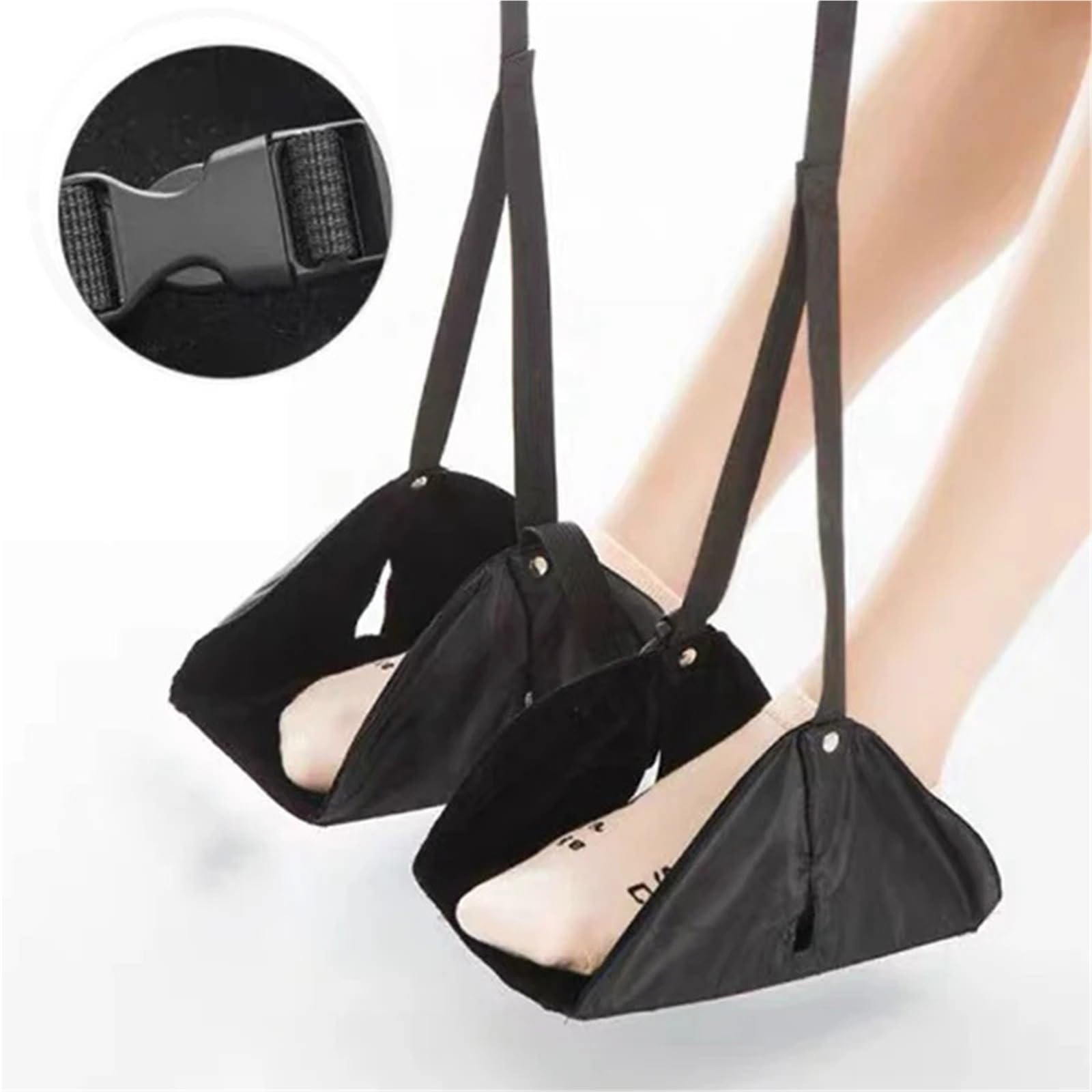 Poggiapiedi Per Aereo Amaca poggiapiedi regolabile da 2 pezzi Borsa viaggio sospesa portatile for poggiagambe for voli lunghi in autobus(Blue 2pcs)