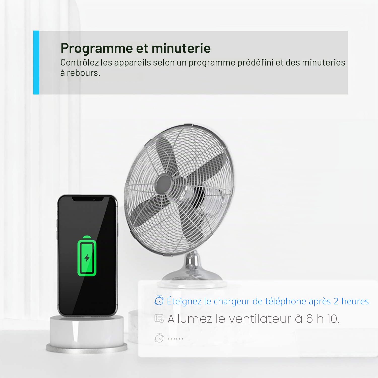 TP-Link – Lot de 4 prises Wi-Fi intelligentes Tapo P100, fonctionnent avec Amazon Alexa (Echo et Echo Dot), Google Home, interrupteur à distance avec minuterie, partage d'appareils, aucun hub requis