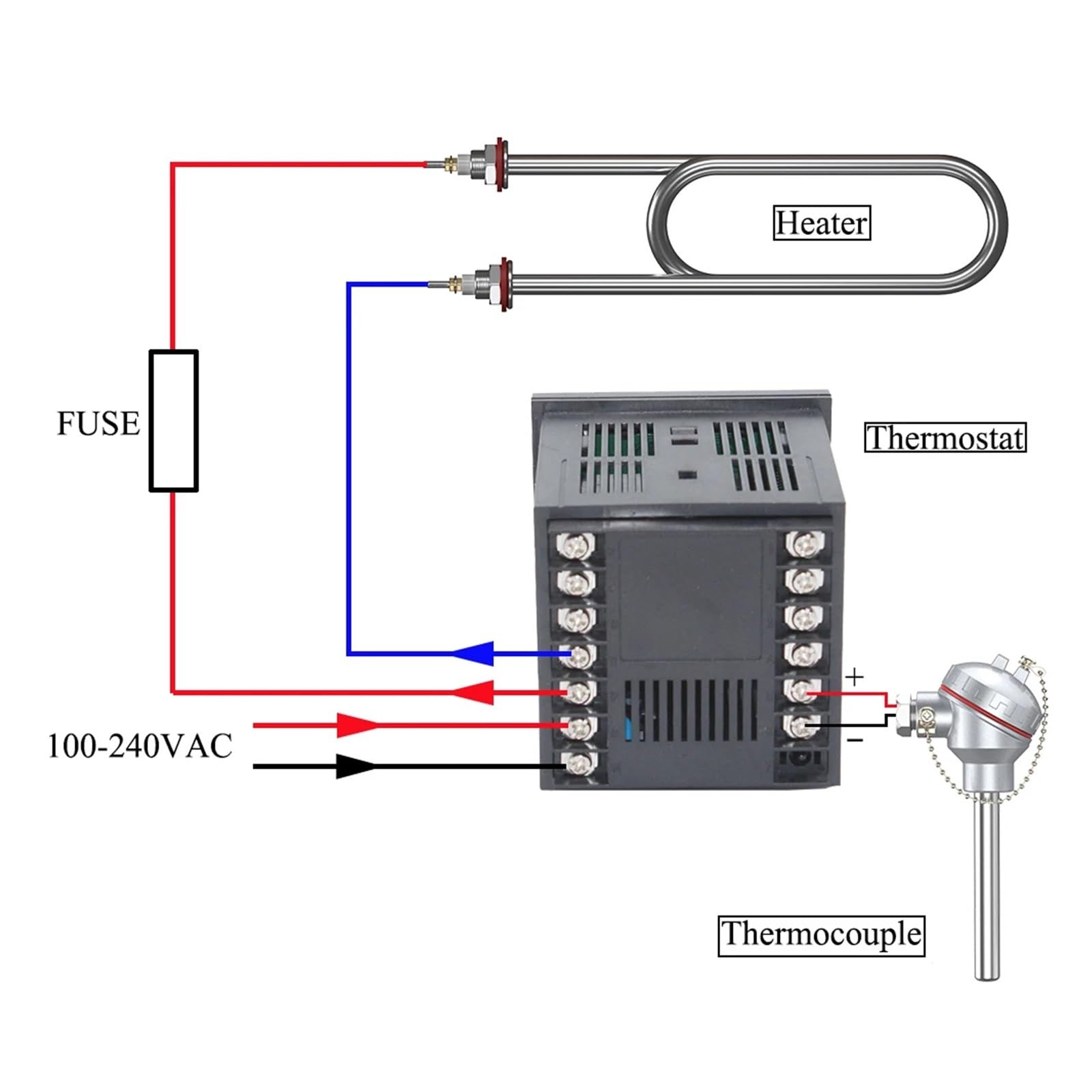 Cyfrowy termostat regulator temperatury z funkcją timera, wyjście od 0 do 9999 s, 220 V AC i SSR, regulator temperatury, regulator temperatury, -50 do 1372 ° C (wersja 48x48mm)