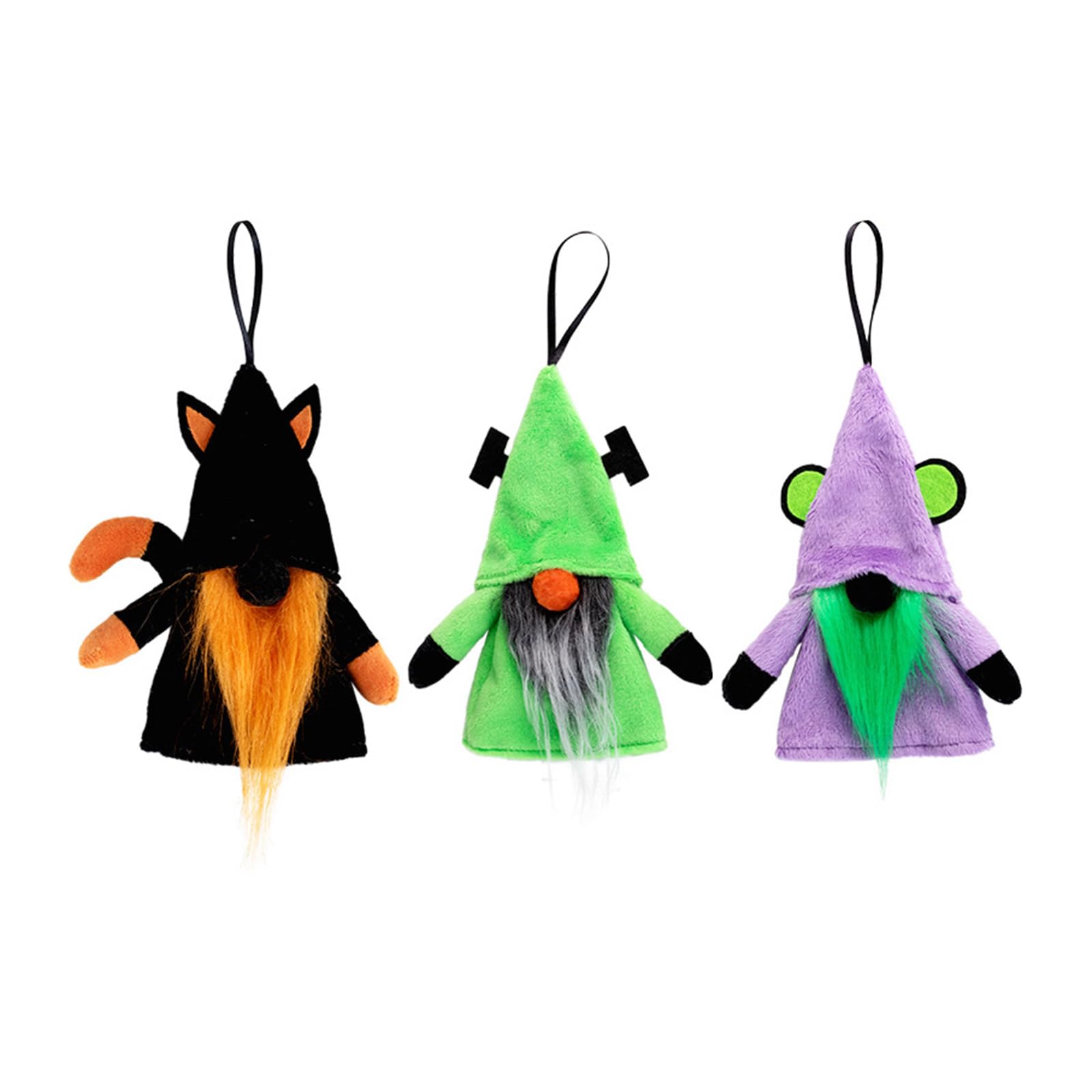 Msioytog Of 3 Halloween Miniature Gnomes Figurines Pendants Dwarf Dolls Hangings Charm Stylish Home Decoration Miniature Gnomes Figurines