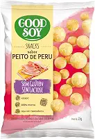 Snack GoodSoy Salgadinho de Peito de Peru Sem Glúten Sem Leite Sem Lactose 25g