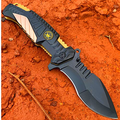 Canivete Semi Automático Special Forces EUA Afiado Resistente Aço Inox