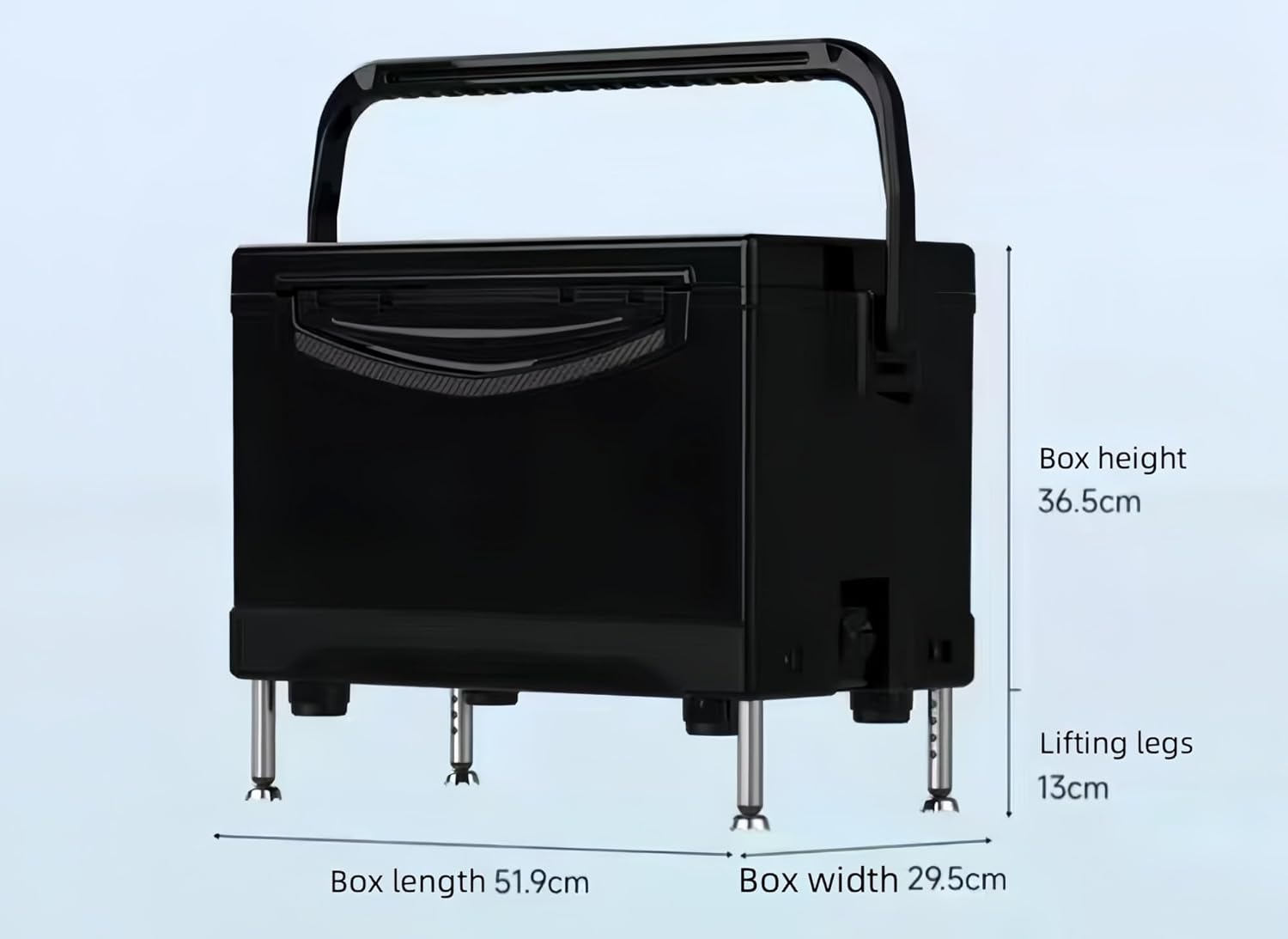 Fishing Tackle Box, Plastic Fishing Tackle Box, Fishing Tackle Storage Box, Outdoor Fishing Storage Box, Fishing Equipment (A 52 * 30 * 37cm)